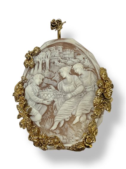 Broche Mandile 1922 Femme Cammei  in Argent Conchiglia 2MSPC25 - 2MSPC25